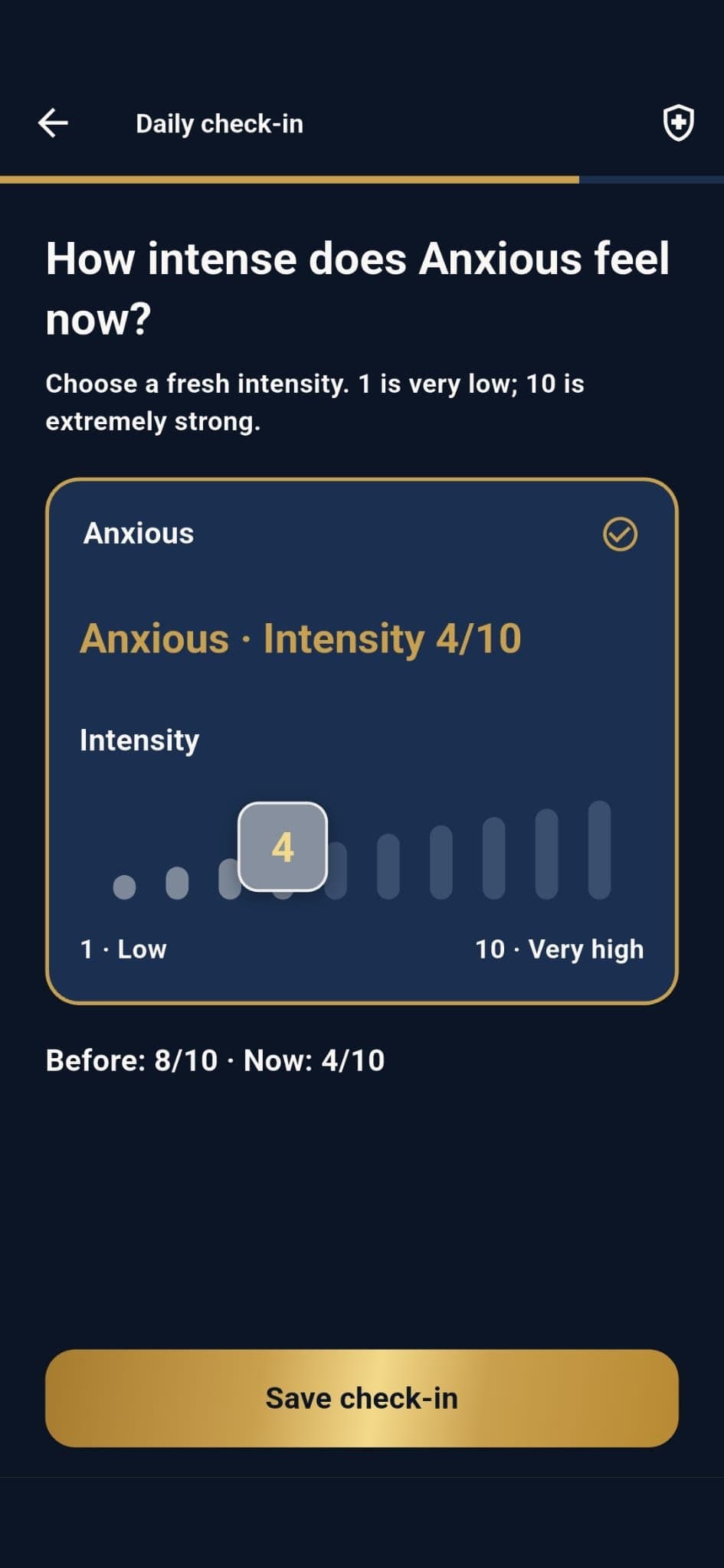Rating a feeling again after a technique